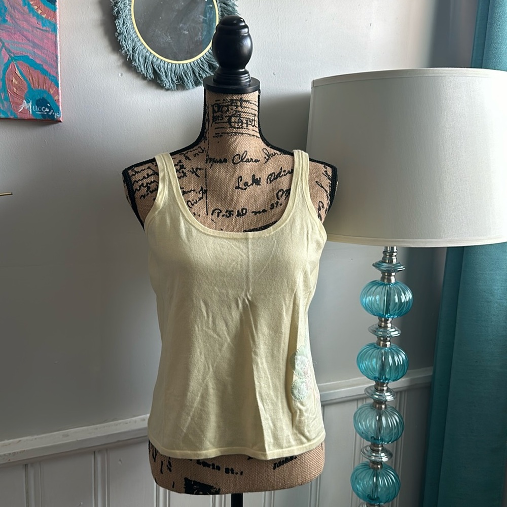 Akris Punto Cashmere Blend Sleeveless embroidered tank top